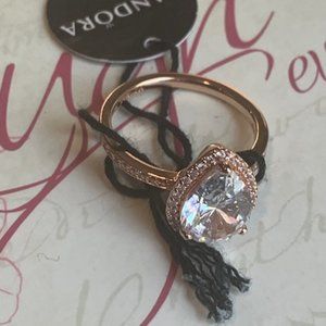 Pandora Rose Radiant Teardrop Ring